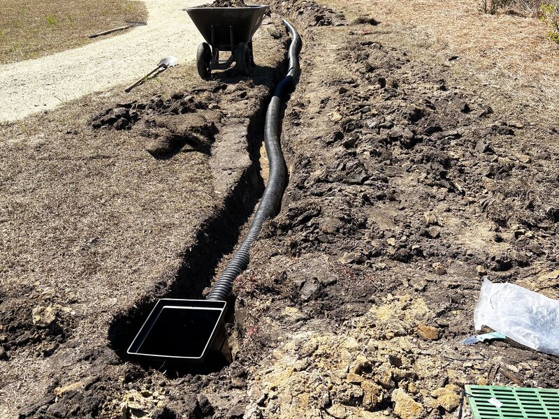 French drain installation